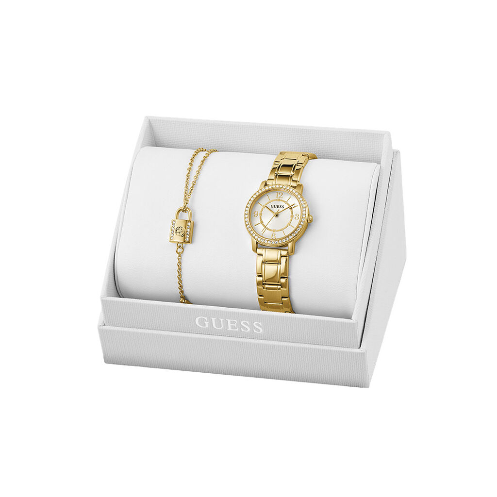 Coffret De Montre Guess Melody Blanc - Montres Femme | Histoire d&rsquo;Or