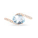 Bague Loriane Or Rose Topaze Et Oxyde De Zirconium - Bagues solitaires Femme | Histoire d’Or