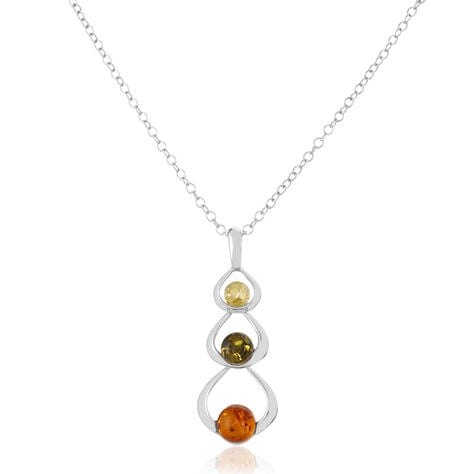 Collier Agneta Argent Blanc Ambre - Colliers fantaisie Femme | Histoire d’Or