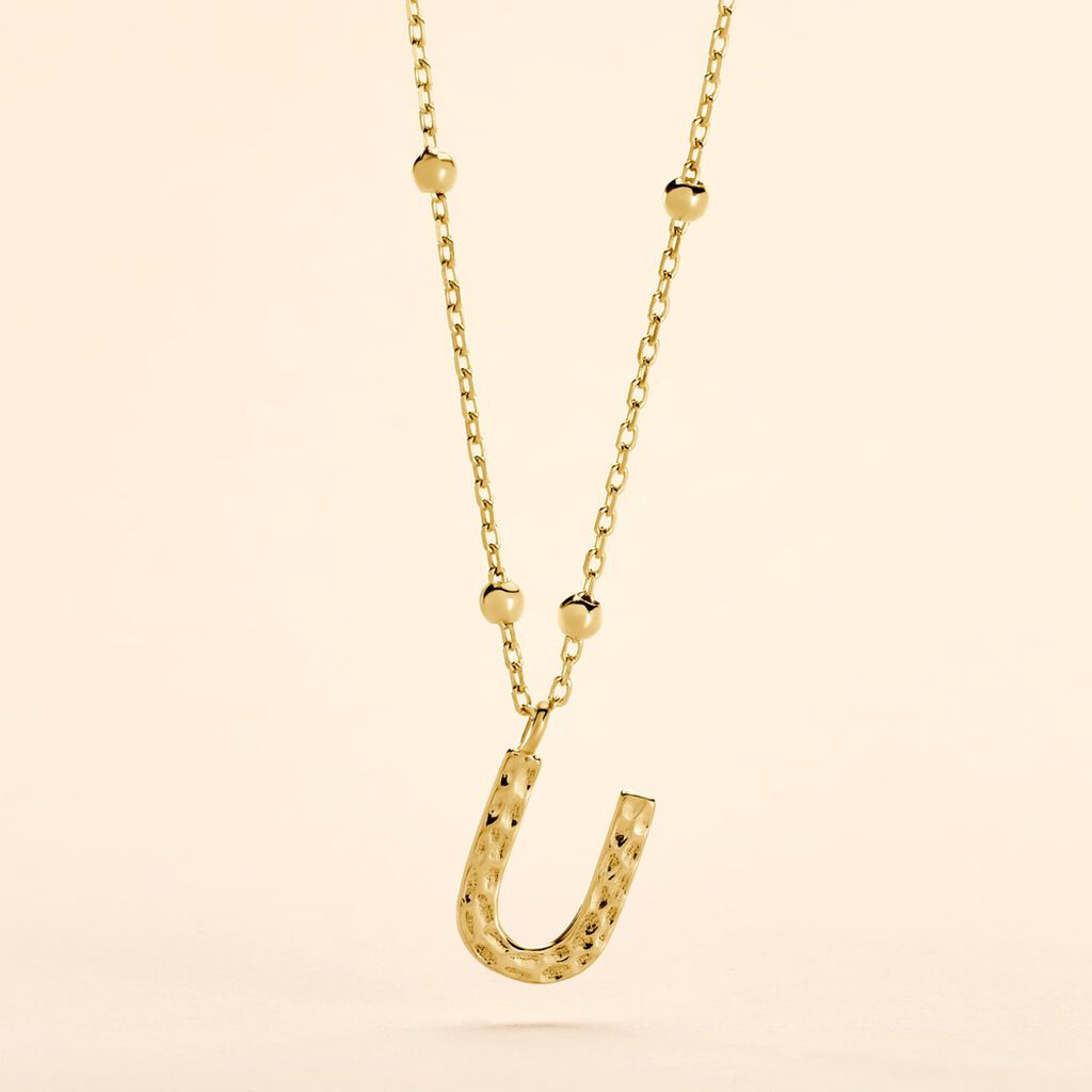 Collier Plaqu&eacute; Or Jaune Lettra - Bijoux sans pierre Femme | Histoire d&rsquo;Or