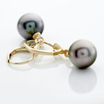 Boucles D'oreilles Puces Baroque Dormeuse Or Jaune Perle De Tahiti - Boucles d'oreilles pendantes Femme | Histoire d&rsquo;Or