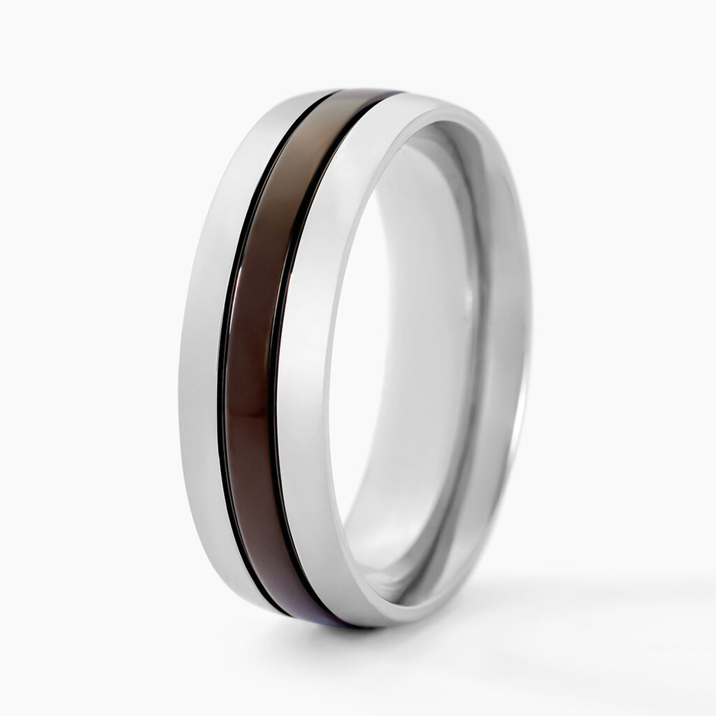 Bague John Acier Bicolore - Bagues fantaisie Homme | Histoire d’Or