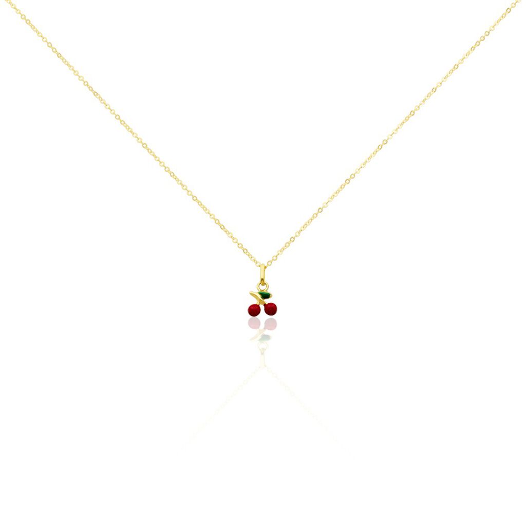 Collier Cherry Cerise Or Jaune