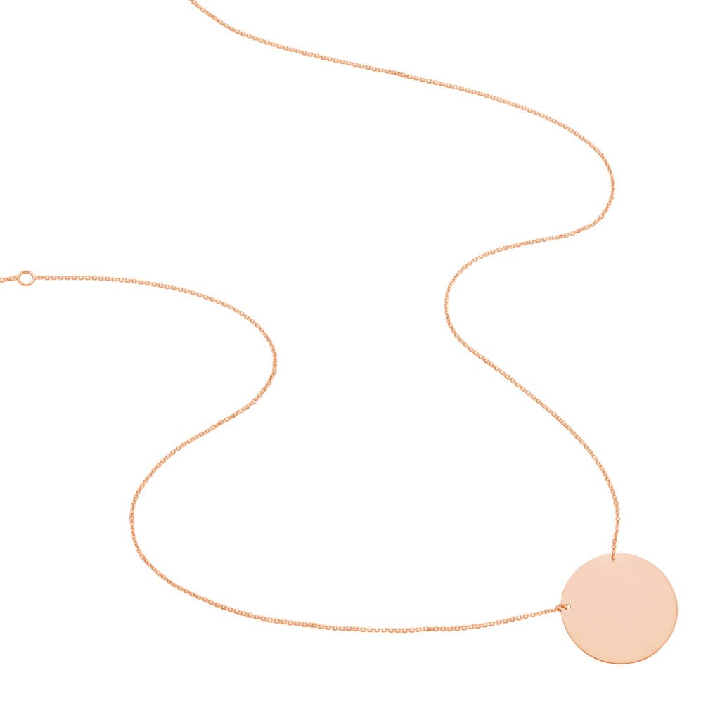 Collier Pastille Gravable Or Rose - Cadeaux de naissance Femme | Histoire d’Or