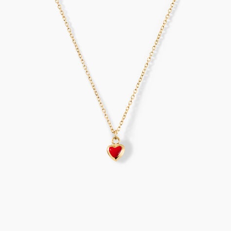 Collier Coralie Coeur Argent Dor&eacute; A L'Or 750/1000 - Bijoux sans pierre Enfant | Histoire d&rsquo;Or