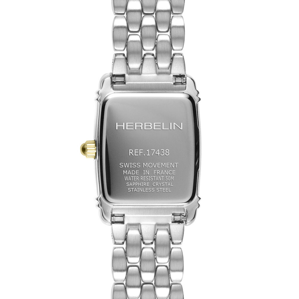 Montre Herbelin Art Deco Mini Argent&eacute; - Montres &eacute;tanches Femme | Histoire d&rsquo;Or