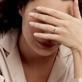 Bague Solitaire Lydia Argent Blanc Oxyde De Zirconium - Bagues solitaires Femme | Histoire d’Or