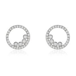 Boucles D'oreilles Puces Argent Blanc Ursine Oxydes De Zirconium - Boucles d'oreilles fantaisie Femme | Histoire d’Or
