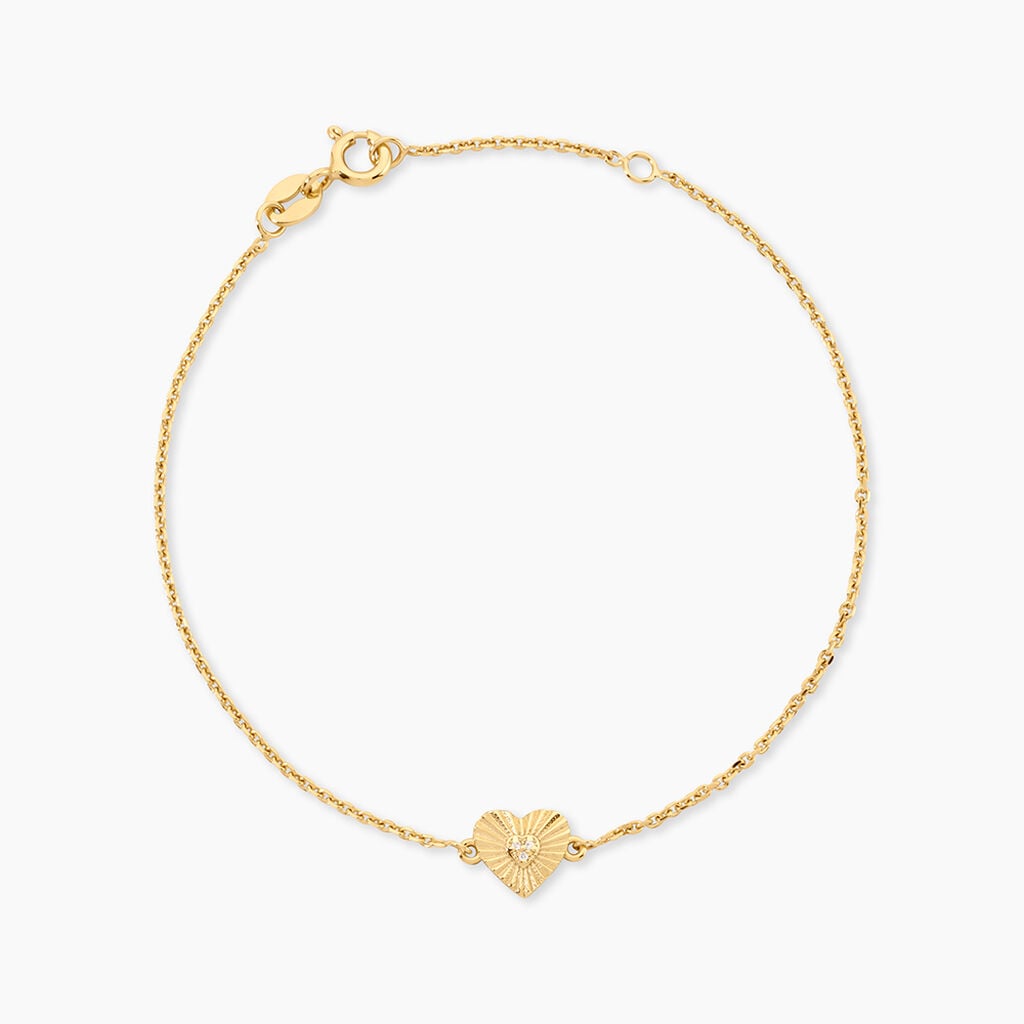 Bracelet Polly Argent Dor&eacute; A L'Or 750/1000 Oxyde De Zirconium - F&ecirc;te des m&egrave;res Femme | Histoire d&rsquo;Or