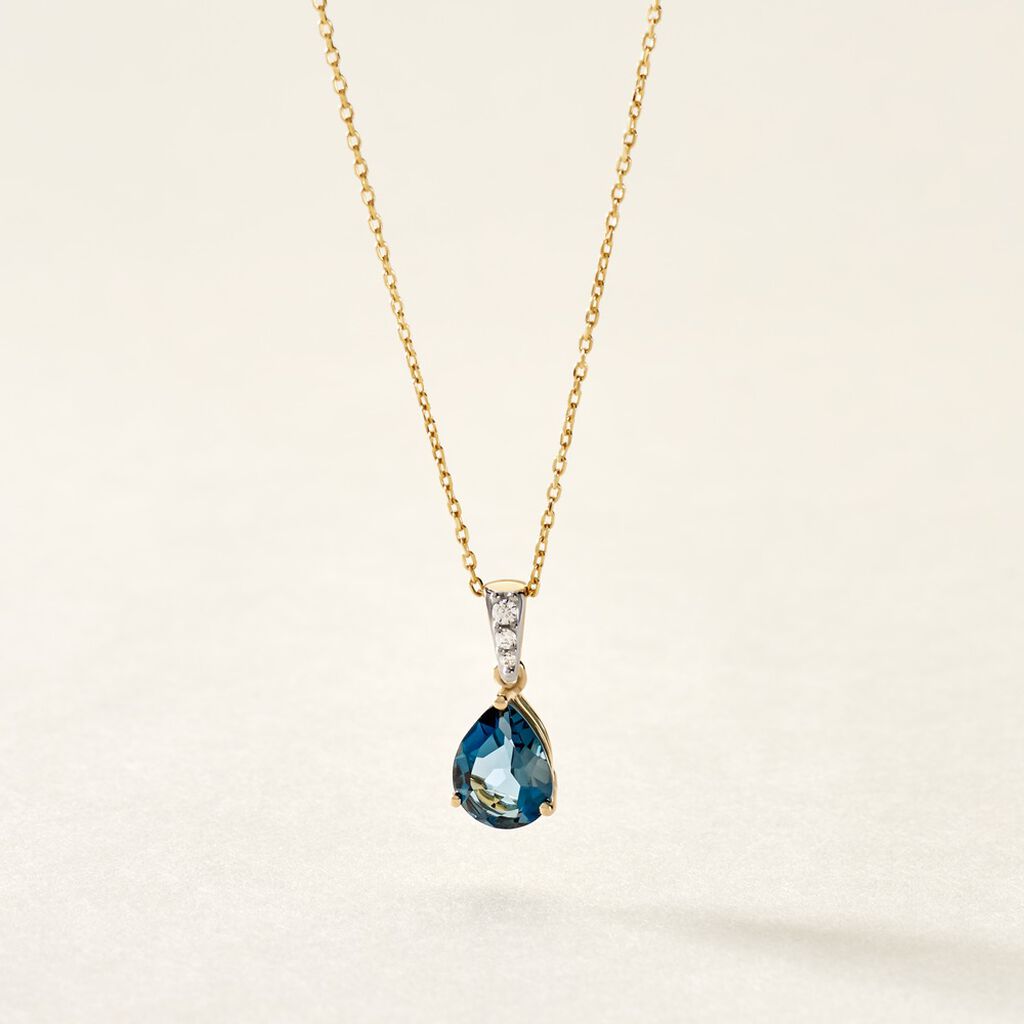 Pendentif Gorgel Or Jaune Topaze Oxyde De Zirconium - Pendentifs Femme | Histoire d’Or