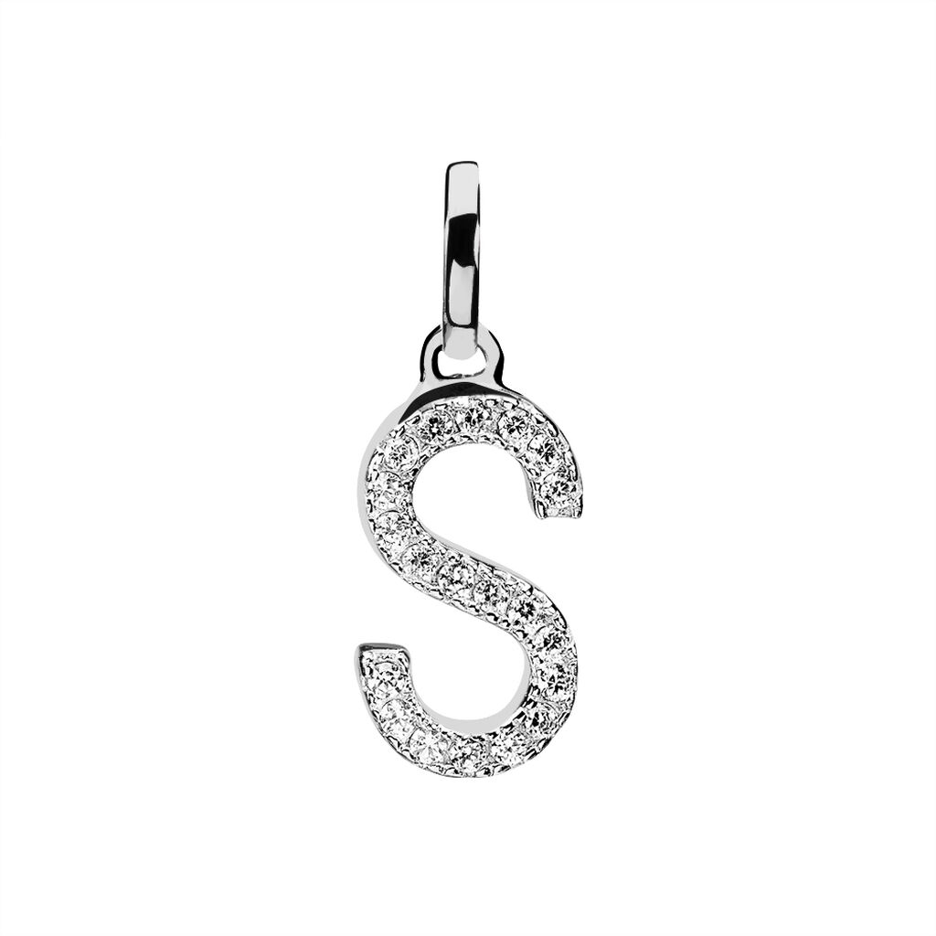 Pendentif Klementine Or Blanc Oxyde De Zirconium - Pendentifs Femme | Histoire d’Or