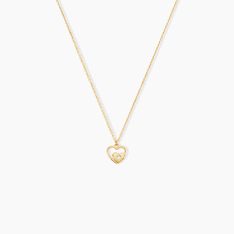 Collier Terentille Coeur Or Jaune Oxyde De Zirconium - Colliers Enfant | Histoire d&rsquo;Or