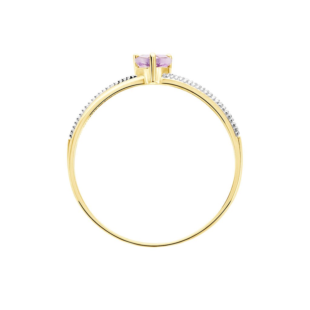 Bague Rory Or Jaune Amethyste - Bagues solitaires Femme | Histoire d&rsquo;Or