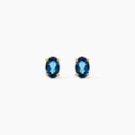 Boucles D'Oreilles Puces Elea Or Jaune Topaze - Clous d'oreilles Femme | Histoire d&rsquo;Or