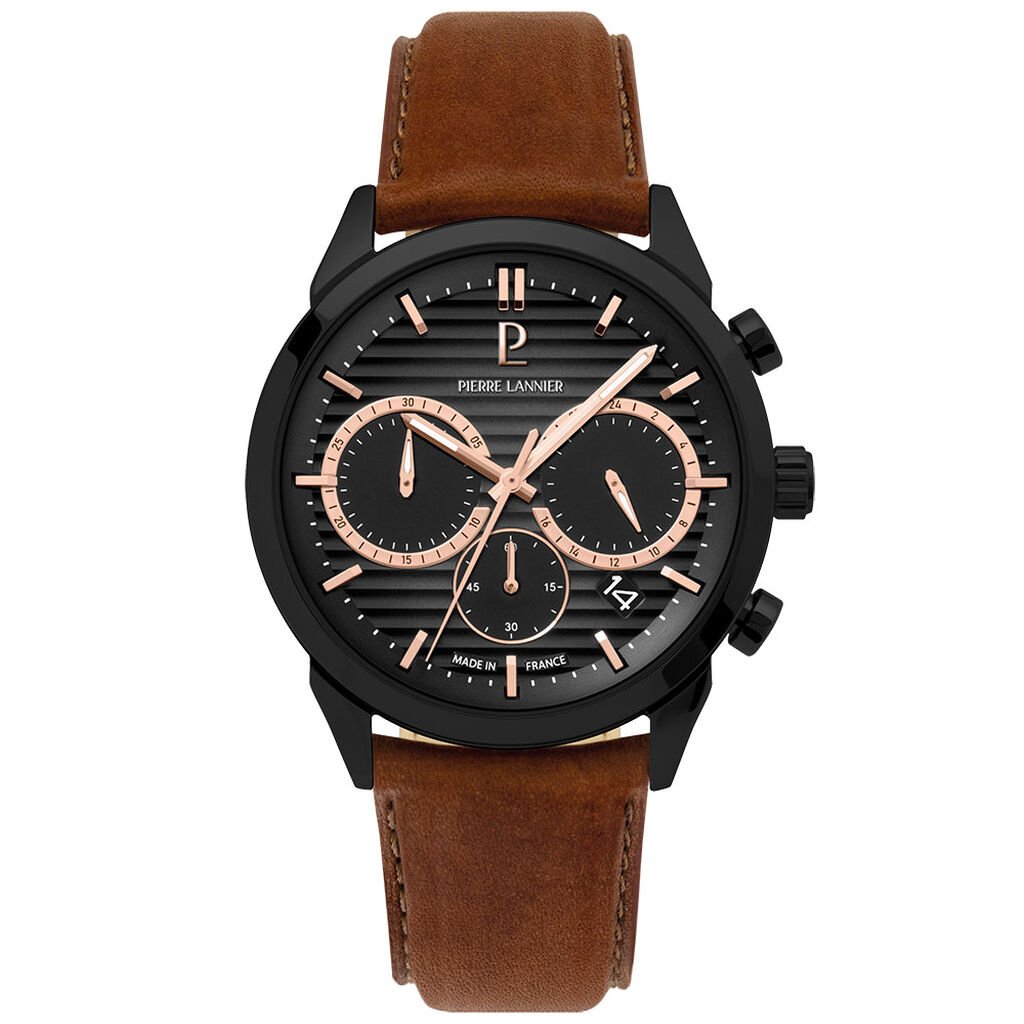 Montre Pierre Lannier Monarck Noir - Montres Homme | Histoire d’Or