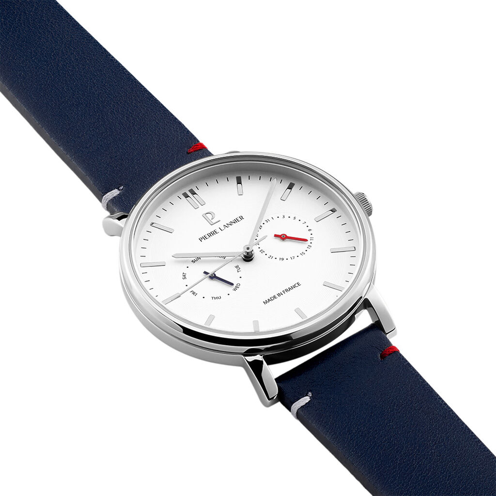Montre Pierre Lannier Essential Blanc - Id&eacute;es cadeaux Homme | Histoire d&rsquo;Or