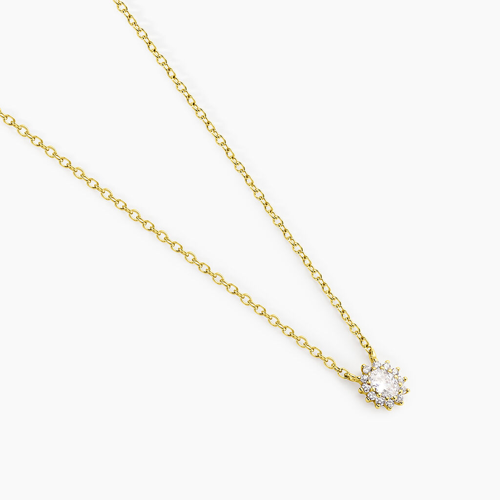 Collier Oliviane Argent Jaune Oxyde De Zirconium - Nouveautés Femme | Histoire d’Or