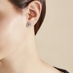 Boucles D'oreilles Puces Iona Argent Blanc Oxyde De Zirconium - Boucles d'oreilles fantaisie Femme | Histoire d&rsquo;Or