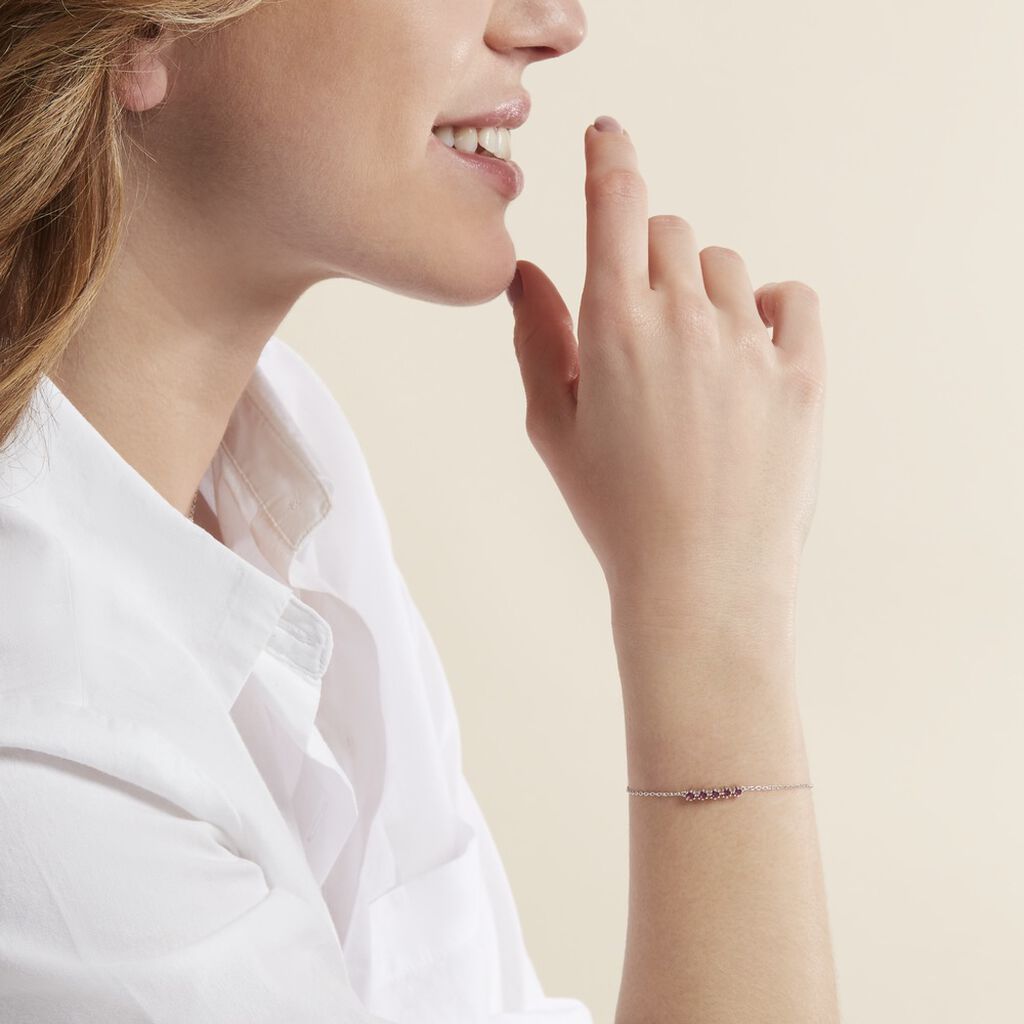 Bracelet Karrie Argent Blanc Oxyde De Zirconium - Bracelets Femme | Histoire d’Or