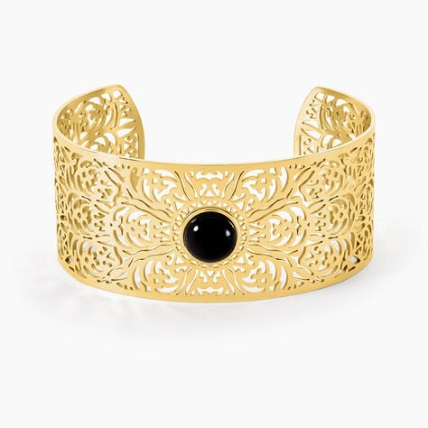 Bracelet Jonc Acier Doré Maurits Agate - Bracelets joncs Femme | Histoire d’Or