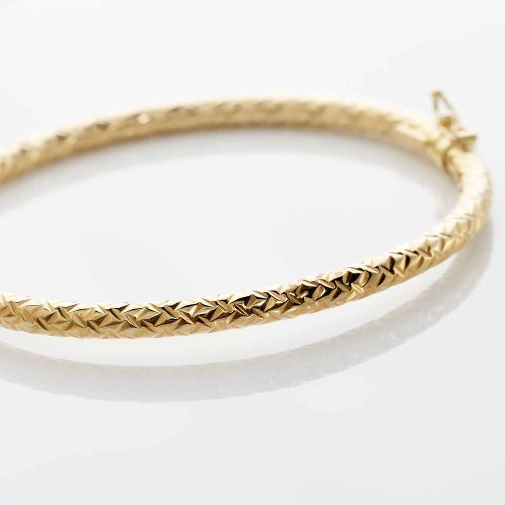 Bracelet Jonc Shiny Diamante Or Jaune - Bracelets joncs Femme | Histoire d&rsquo;Or