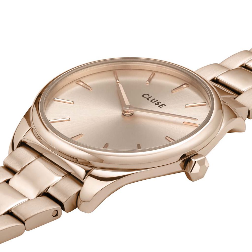 Montre Cluse Feroce Petite Acier Acier Dore Rose - Montres Femme | Histoire d’Or