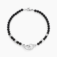 Bracelet Kuro Acier Blanc Agate