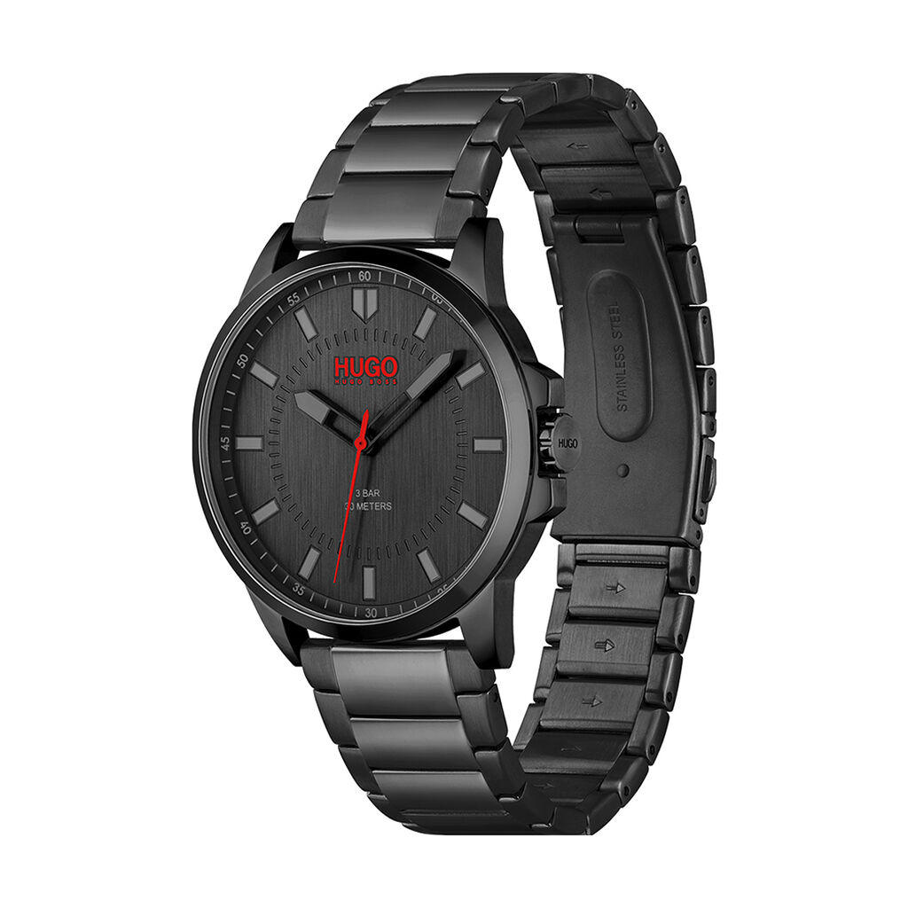 Montre Hugo First Noir - Montres Homme | Histoire d’Or