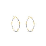 Cr&eacute;oles Eleanie Fil Vrille Or Bicolore - Boucles d'oreilles cr&eacute;oles Femme | Histoire d&rsquo;Or