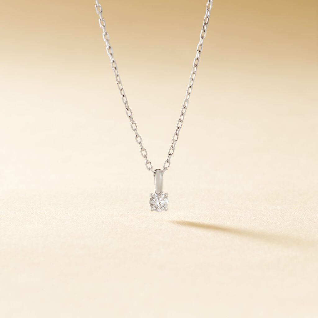Pendentif Aphrodite Or Blanc Diamant - Pendentifs Femme | Histoire d’Or