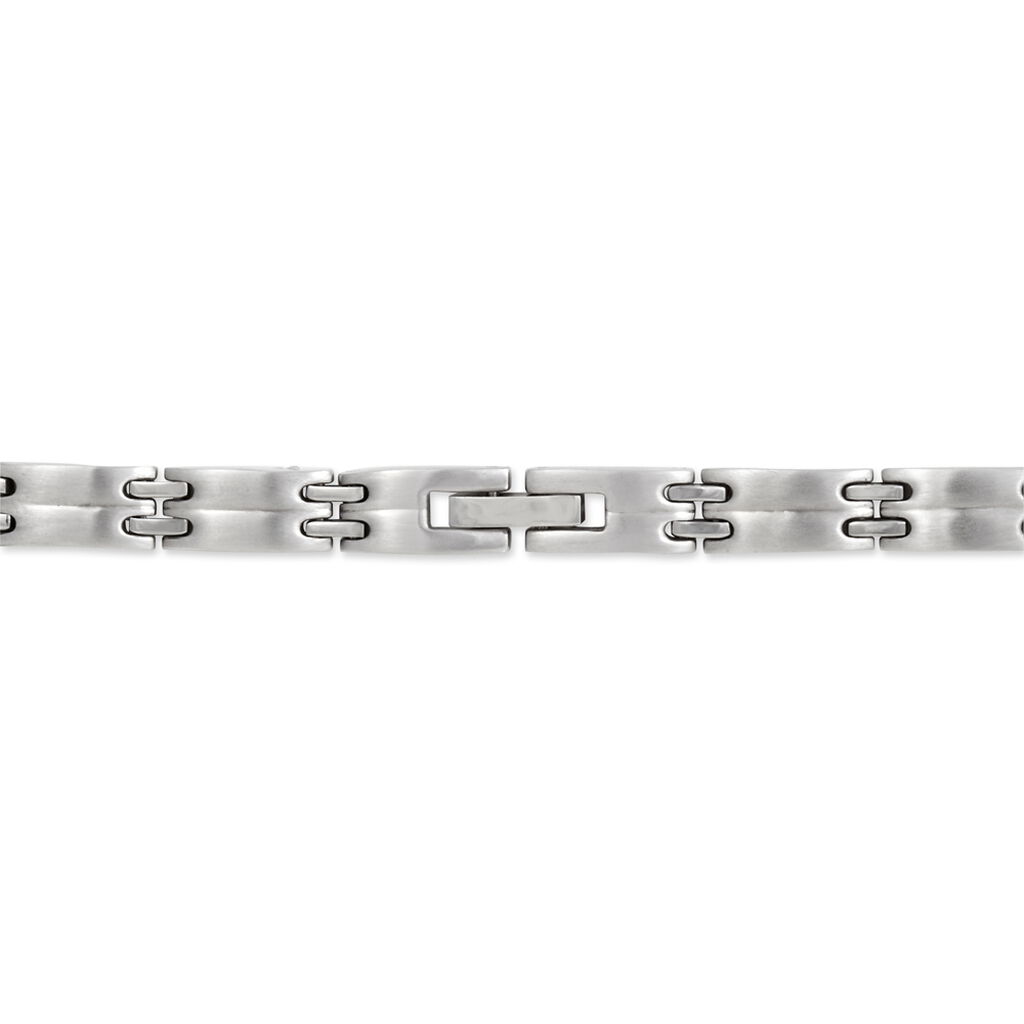 Bracelet Identité Isidore Acier Blanc - Gourmettes Homme | Histoire d’Or
