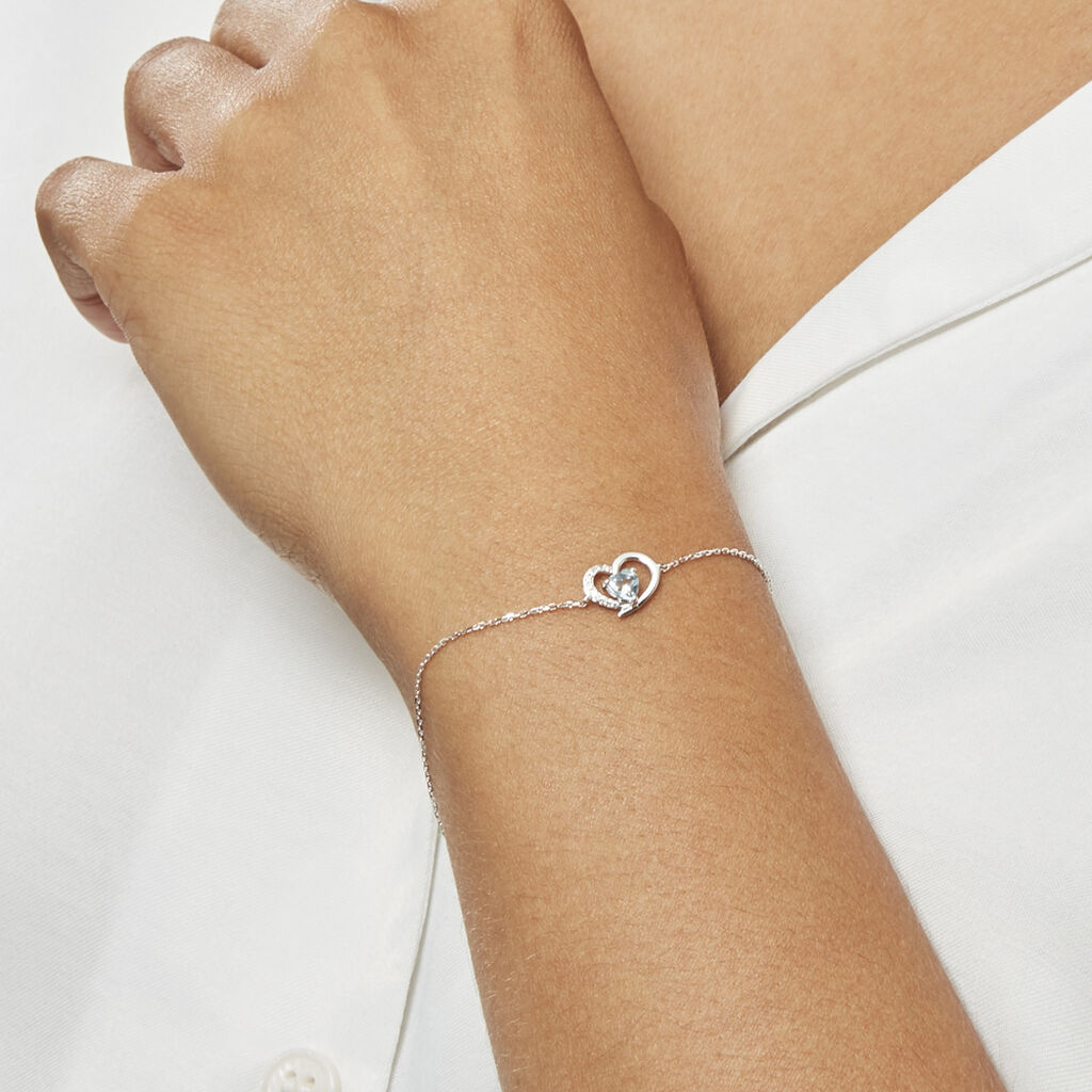 Bracelet Eliana Or Blanc Topaze Et Oxyde De Zirconium - Bracelets Femme | Histoire d’Or