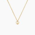 Collier Terentille Coeur Argent Dor&eacute; A L'Or 750/1000 Oxyde De Zirconium - Colliers Enfant | Histoire d&rsquo;Or