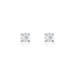 Boucles D'oreilles Puces Or Blanc Aphrodite Diamant - Clous d'oreilles Femme | Histoire d&rsquo;Or