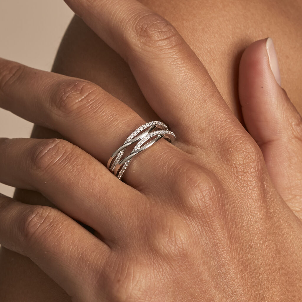 Bague Peronele Argent Blanc Oxyde De Zirconium -  Femme | Histoire d’Or
