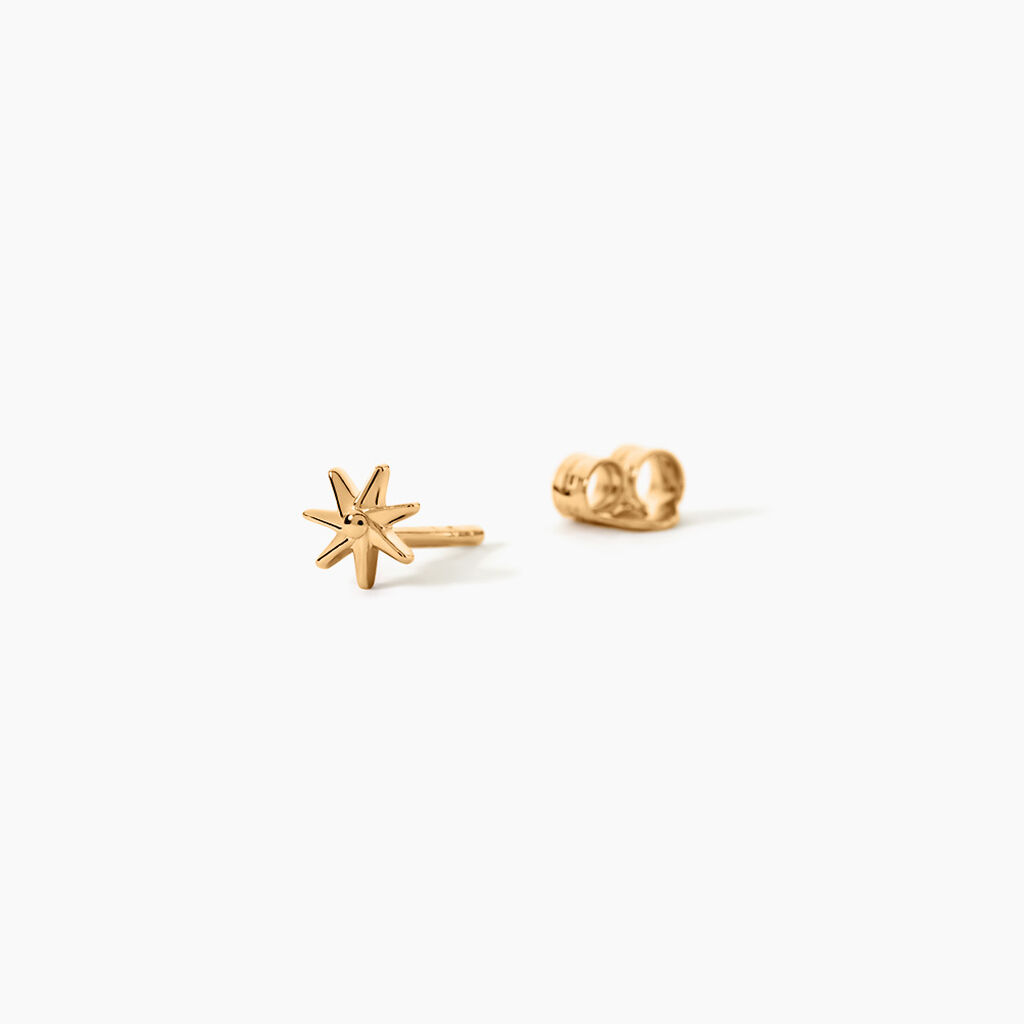 Boucles D'Oreilles Puces Shania Plaqu&eacute; Or Jaune - Boucles d'oreilles fantaisie Femme | Histoire d&rsquo;Or