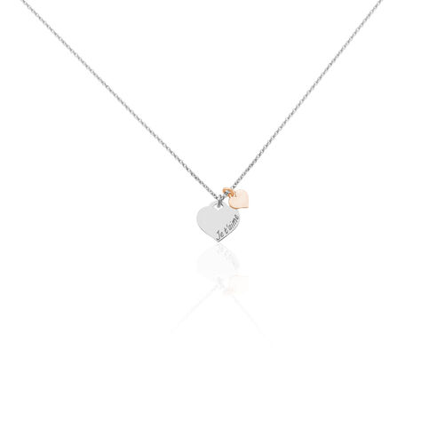 Collier Iella Argent Bicolore - Colliers Coeur Femme | Histoire d’Or