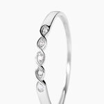 Alliance Terance Or Blanc Diamant - Alliances avec pierres  | Histoire d&rsquo;Or