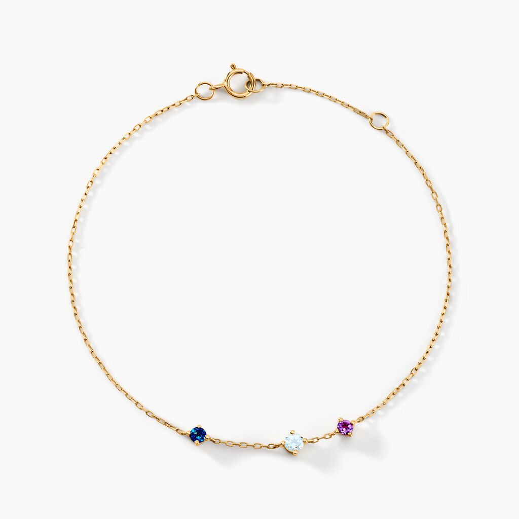 Bracelet Universe Or Jaune Topaze Améthyste - Bracelets Femme | Histoire d’Or