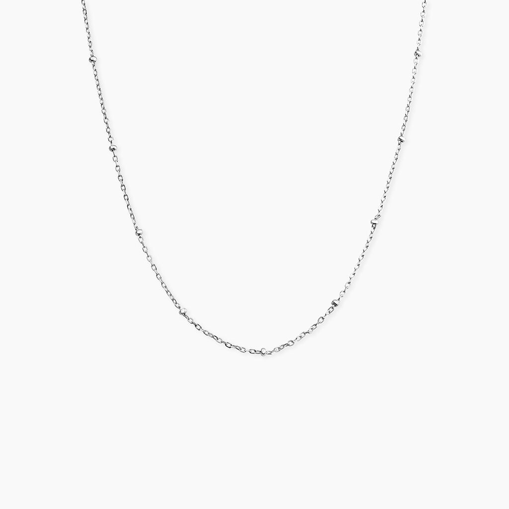 Collier Madiha Argent Blanc - Bijoux sans pierre Femme | Histoire d&rsquo;Or