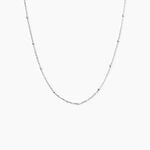 Collier Madiha Argent Blanc - Bijoux sans pierre Femme | Histoire d&rsquo;Or