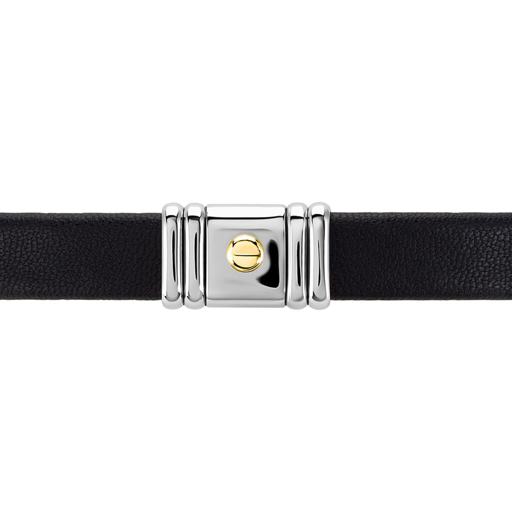 Bracelet Jourdan Cuir Noir - Bracelets Cuir Homme | Histoire d&rsquo;Or