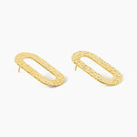 Boucles D'oreilles Puces Oren Acier Dor&eacute; - Boucles d'oreilles fantaisie Femme | Histoire d&rsquo;Or