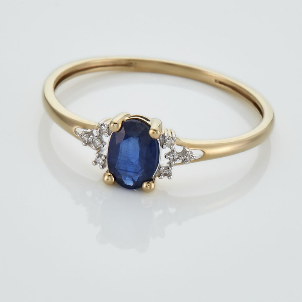 Bague Or Jaune Marie Saphir Diamants - Bagues solitaires Femme | Histoire d&rsquo;Or