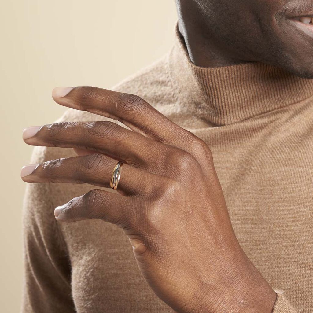 Alliance Entrelacee Ruban Plat Or Tricolore - Alliances Unisex | Histoire d’Or