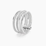 Bague Afiwa Argent Blanc - Bagues fantaisie Femme | Histoire d&rsquo;Or