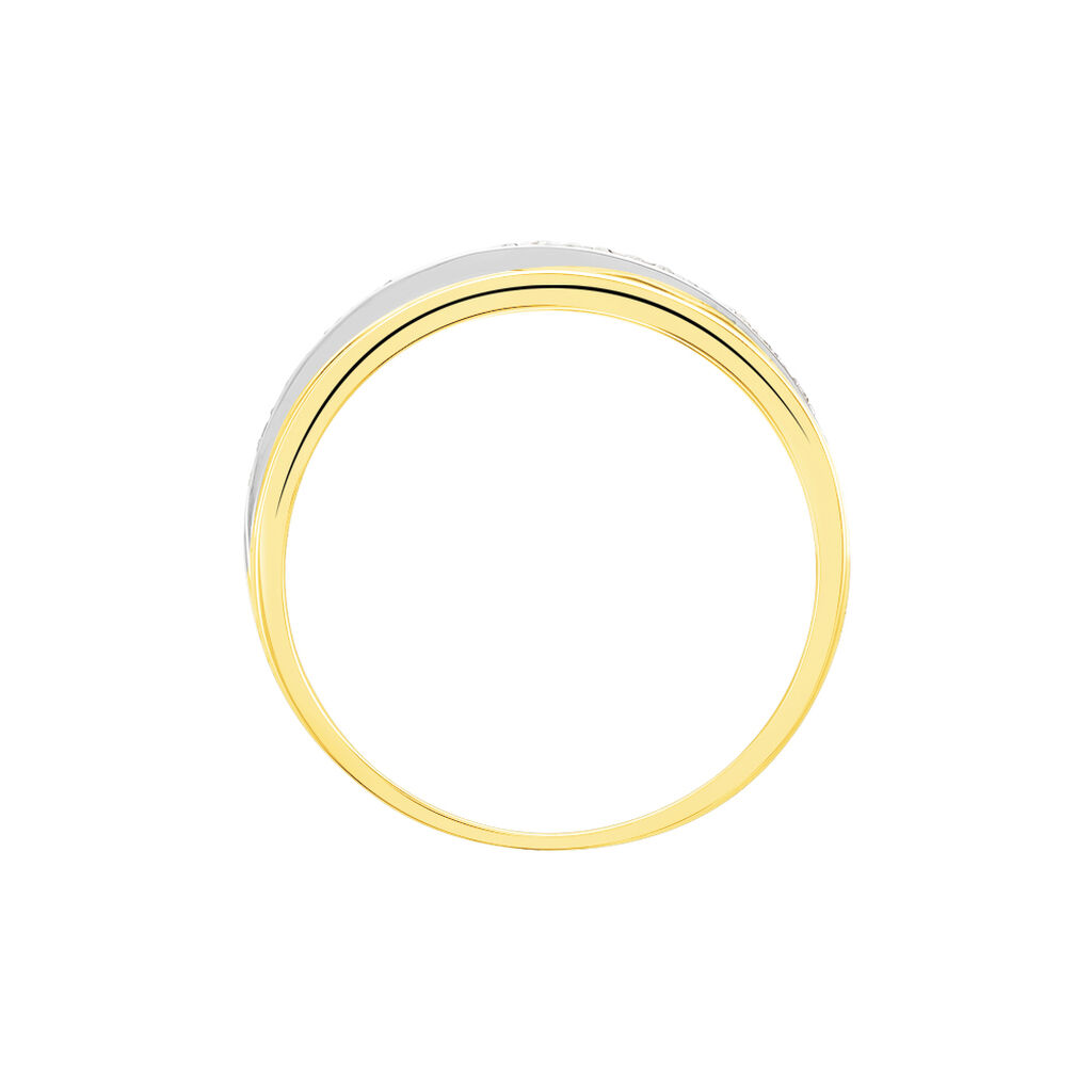 Bague Layan Or Tricolore Diamant - Bagues avec pierre Femme | Histoire d&rsquo;Or