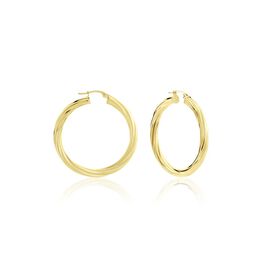 Créoles Or Jaune Torsadé - Boucles d'oreilles créoles Femme | Histoire d’Or