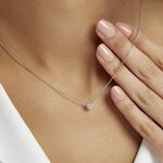 Collier Solitaire Victoria Platine Blanc Diamant - Colliers Femme | Histoire d&rsquo;Or