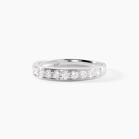 Demi Alliance Rhea Platine Blanc Diamant - Alliances Femme | Histoire d’Or
